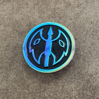 Rainbow Metal Battle-Axe Pin