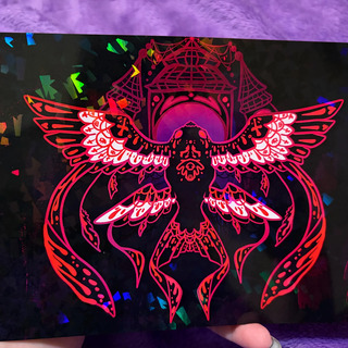 Nightjar angel holographic print