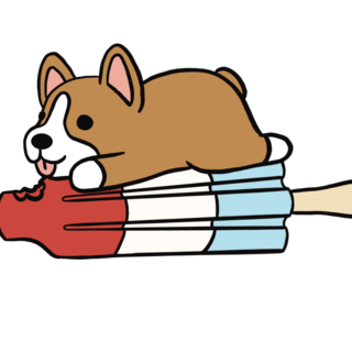 Corgi bombpop pin