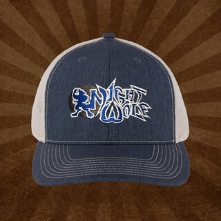 Night Wolf Logo Heathered Navy/Khaki Baseball Hat