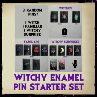 Witch Starter Kit 3 pin mystery set