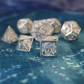 Sterling Silver Dragon Cage Dice
