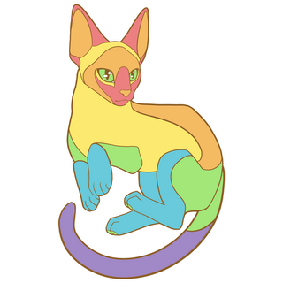 Pride Oriental Cat Pin