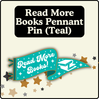 Read More Books Pennant Pin Teal