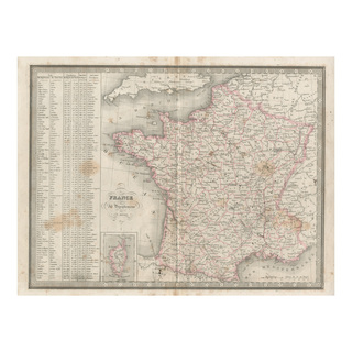 1838 ORIGINAL MAP - 05 - FRANCE DEPARTMENTS