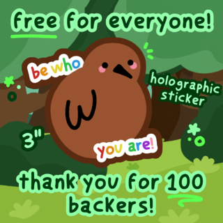 Extra Be Who You Are Bird Sticker