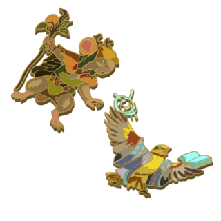 Acorn Druid & Songbird Featherlight Pin Set
