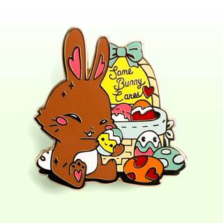 Enamel Pin Some Bunny Cares