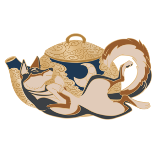 Cute Blue Tea Pot - Play Time Pin for Sale by CutePlanetEarth