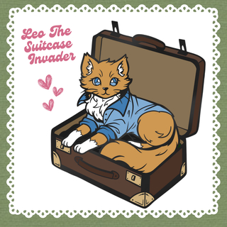 New Adventure Buddy Pin: Leo the Suitcase Invader (1.75”)