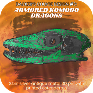 Armored Komodo Dragon Pin