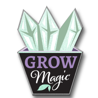 Grow Magic Glittery Enamel Pin