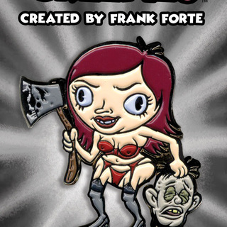 GIRL W/ AN AXE 1.75" SOFT ENAMEL PIN