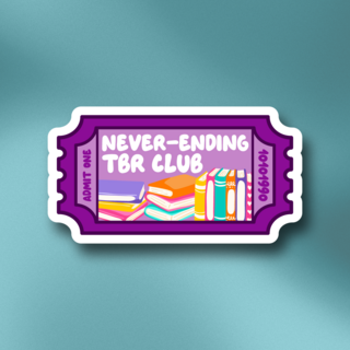 Book Club Sticker - Never-ending TBR