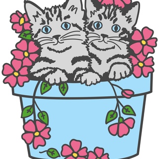 2 Kittens pin