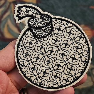 Iron on patch - Spanish Blackwork Bomb