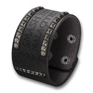 Metal Warrior Smash the Malaçites Leather Wristband