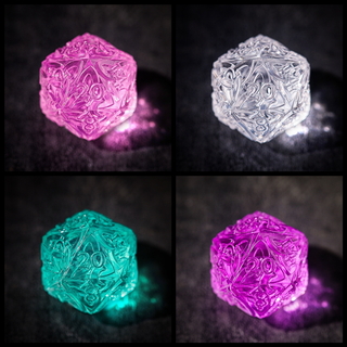 "Crystal" Endless Dice D20 Un-inked