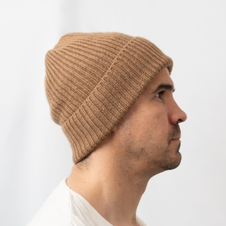 Baby Camel Wool Ridge Hat - Made to Measure