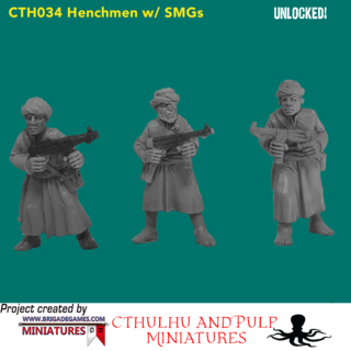 BG-CTH034 Henchmen with SMGs (3 models, 28mm, unpainted)