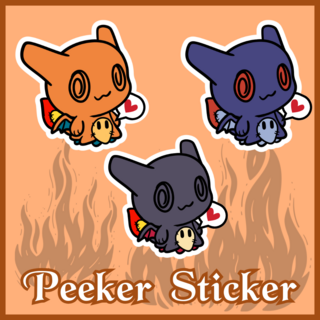 Charizkyu Peeker Sticker