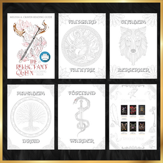 Authors! Six coloring book page designs