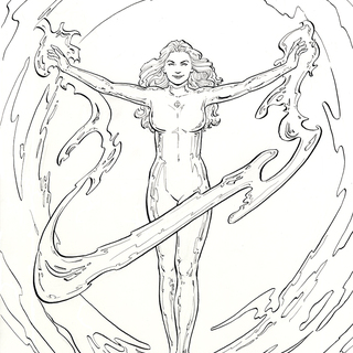 11" x 17" original cover art to Pandora's Box: An ECHO Story