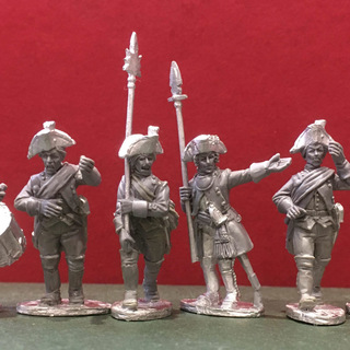 BG-AWI401 Hessian Musketeers Command I (6 models, 28mm unpainted)