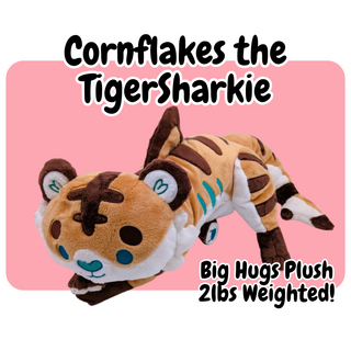 Cornflakes Tigersharkie BIG HUGS Weighted Plush
