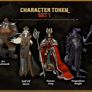 Character Token Set 1 (3D STL & Ingame)