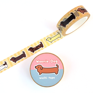 Weenie Dog Washi Tape - Short Coat Yellow