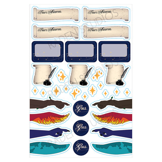Mythical Bard Storytelling Journal Sticker Sheet