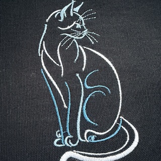 Blue Cat Silhouette Pin Banner