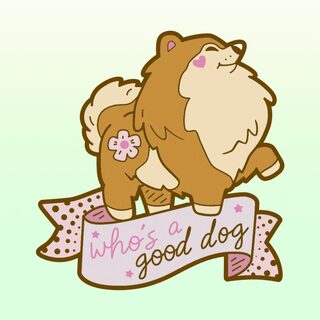 Enamel Pin "Who's A Good Dog" Pomeranian