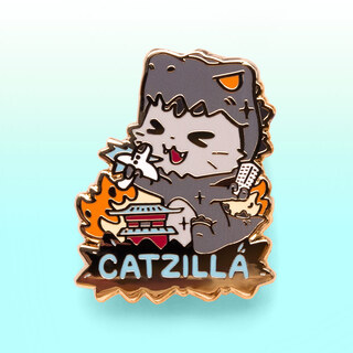 Enamel Pin Catzilla