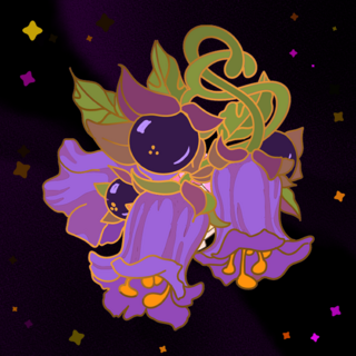 Enamel Pin: Deadly Nightshade