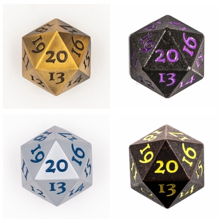 Add-on-11 Solid Metal D20 Set of 8 (Table Breaker Size)