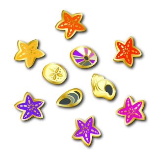 Tide Pool & Sea Star Accent Pin Set