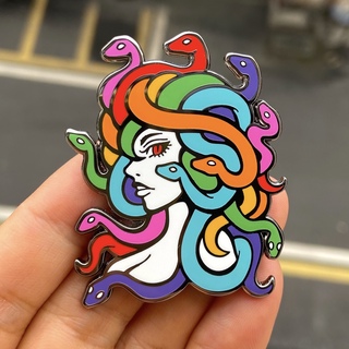*Rainbow Medusa pin