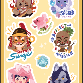 Sticker Sheet B: Heroes