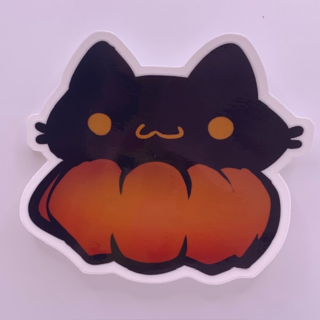 Pumpkin cat sticker