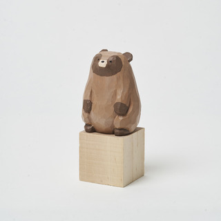 Piri Piri Carved Wooden Tanuki