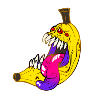 Fanged Fruit Banana Mini Pin