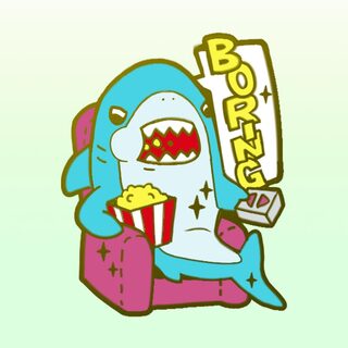 Enamel Pin BORING Shark