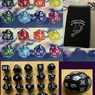 All 3 Goddess of Fortune dice and Magic Items - Black