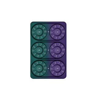 Cardyhedron - Aurora Purple (D4-D20 Silver Font)