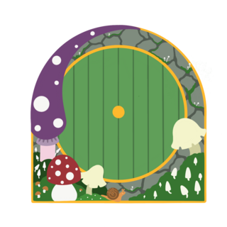 Mushroom Green Door Enamel Pin