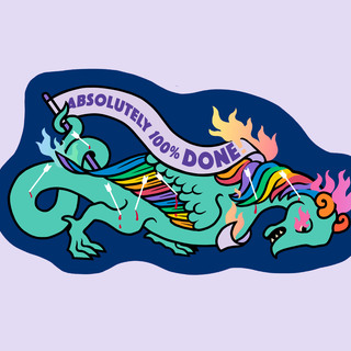 absolutely done sticker