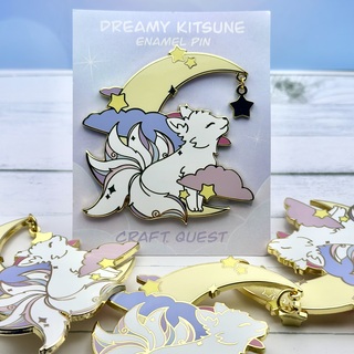 Dreamy Kitsune Enamel Pin