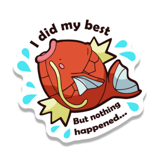 Flailing fish sticker